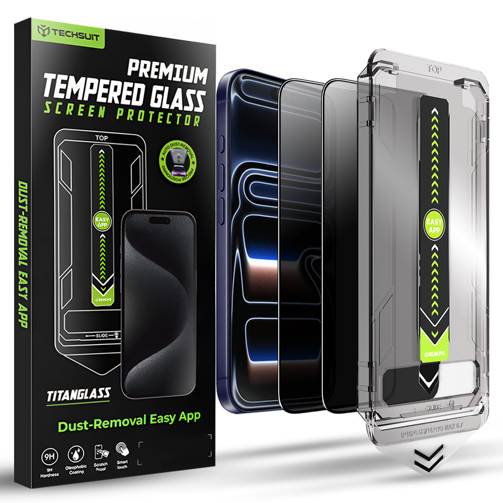 Калъф за iPhone 17 Pro (комплект 2) - Techsuit TitanGlass FullCover - Поверителност