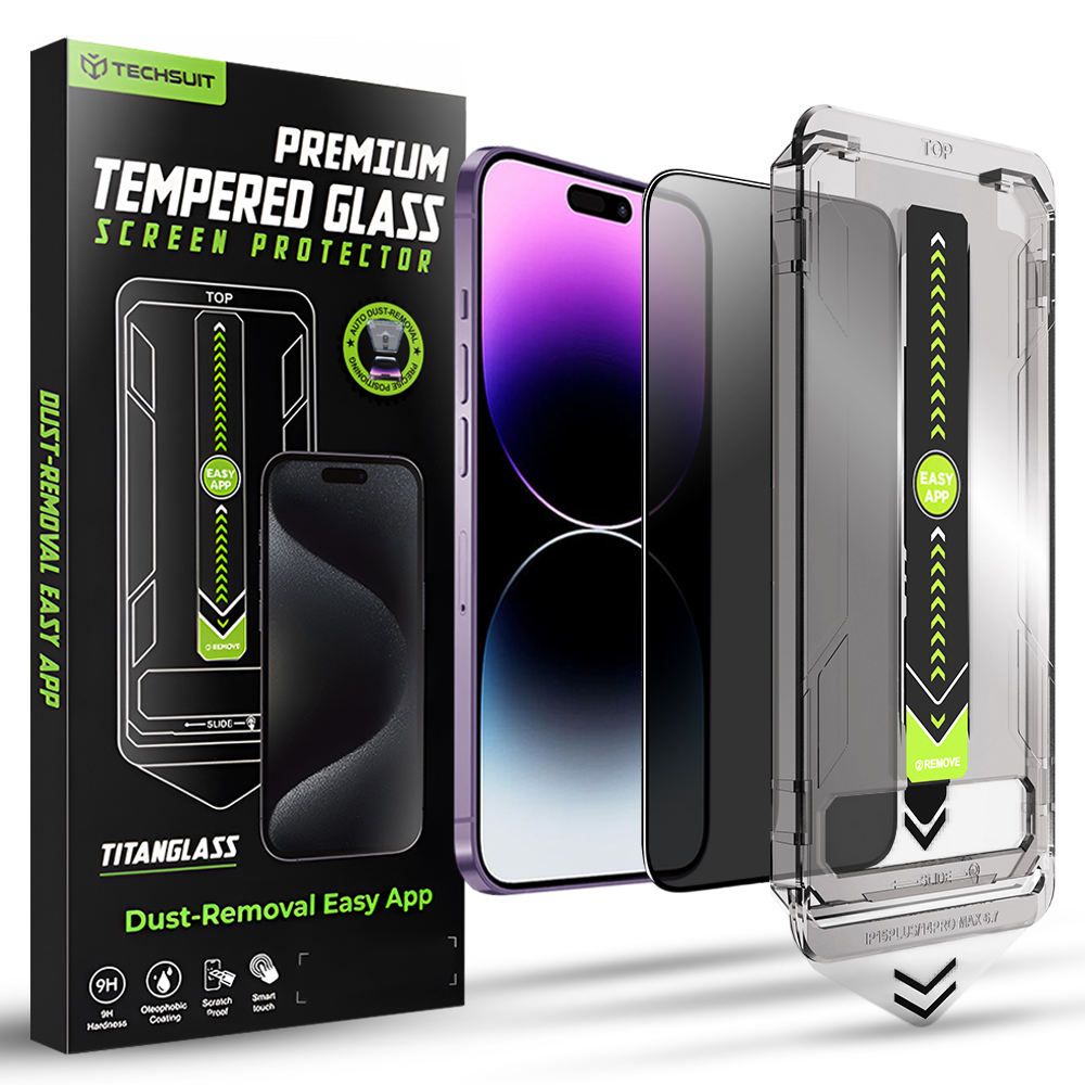 Калъф за iPhone 14 Pro Max - Techsuit TitanGlass FullCover - Privacy