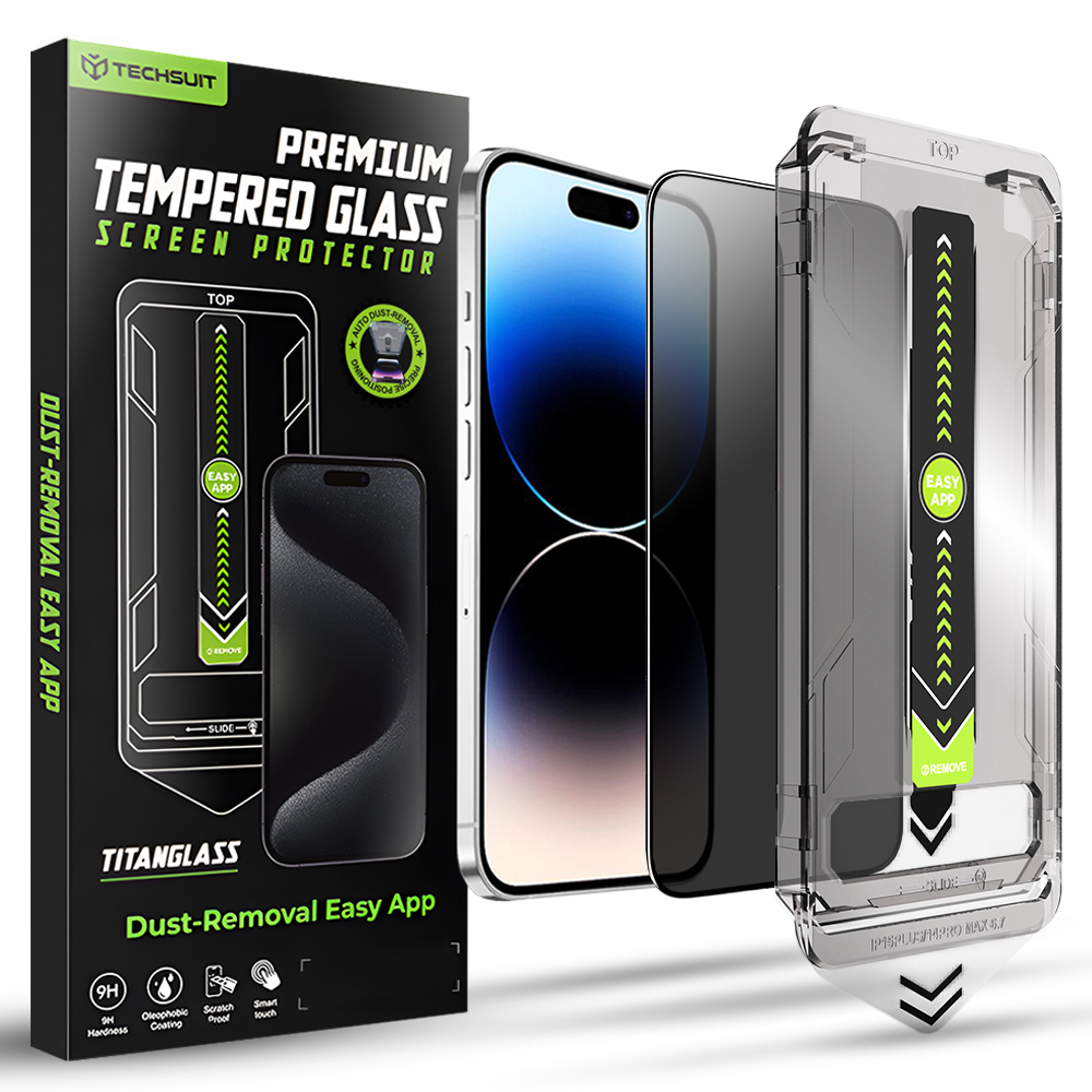 Калъф за iPhone 14 Pro - Techsuit TitanGlass FullCover - Privacy