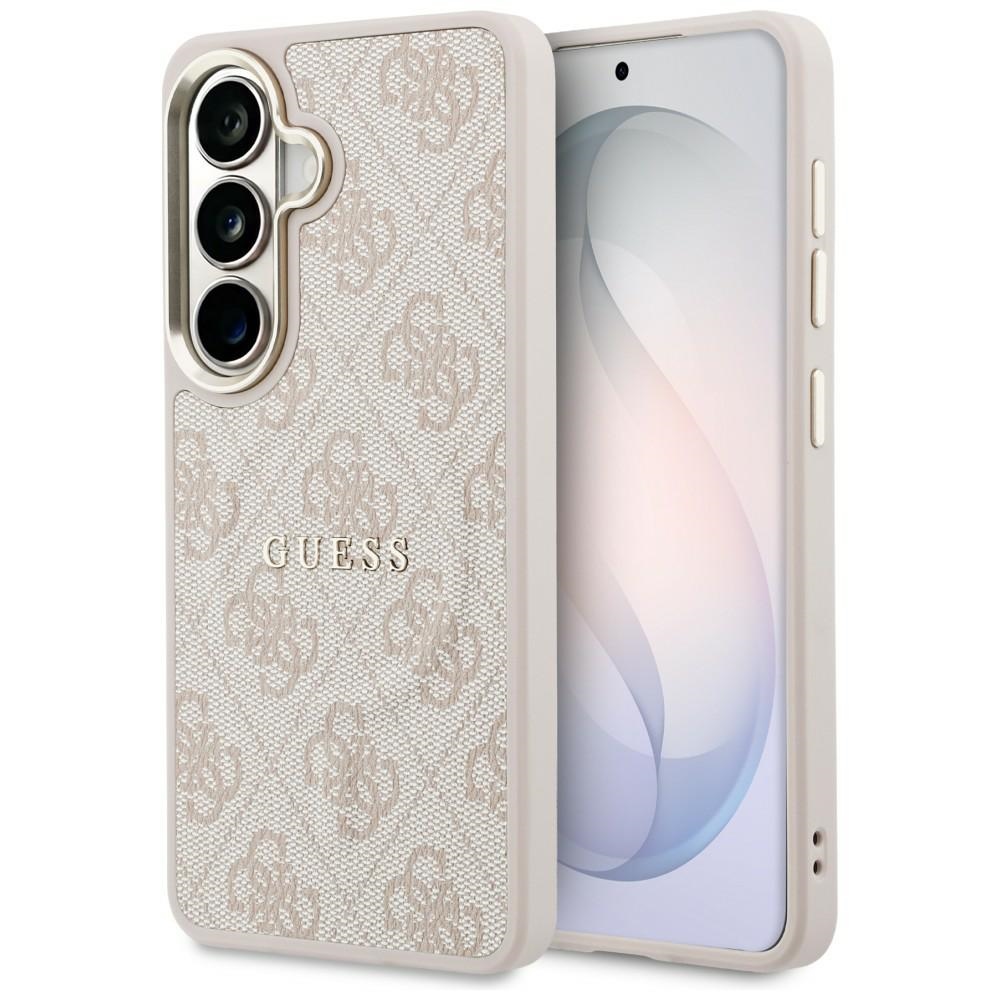Чантичка за Samsung Galaxy S26 Plus - Guess 4G Embossed Ring MagSafe (GUHMS26MP4MSEGCP) - розова