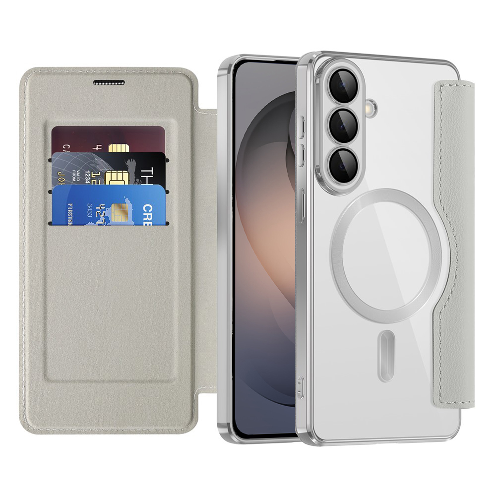 Калъф за Samsung Galaxy S26 - Techsuit SmartMag Book Case - Сив