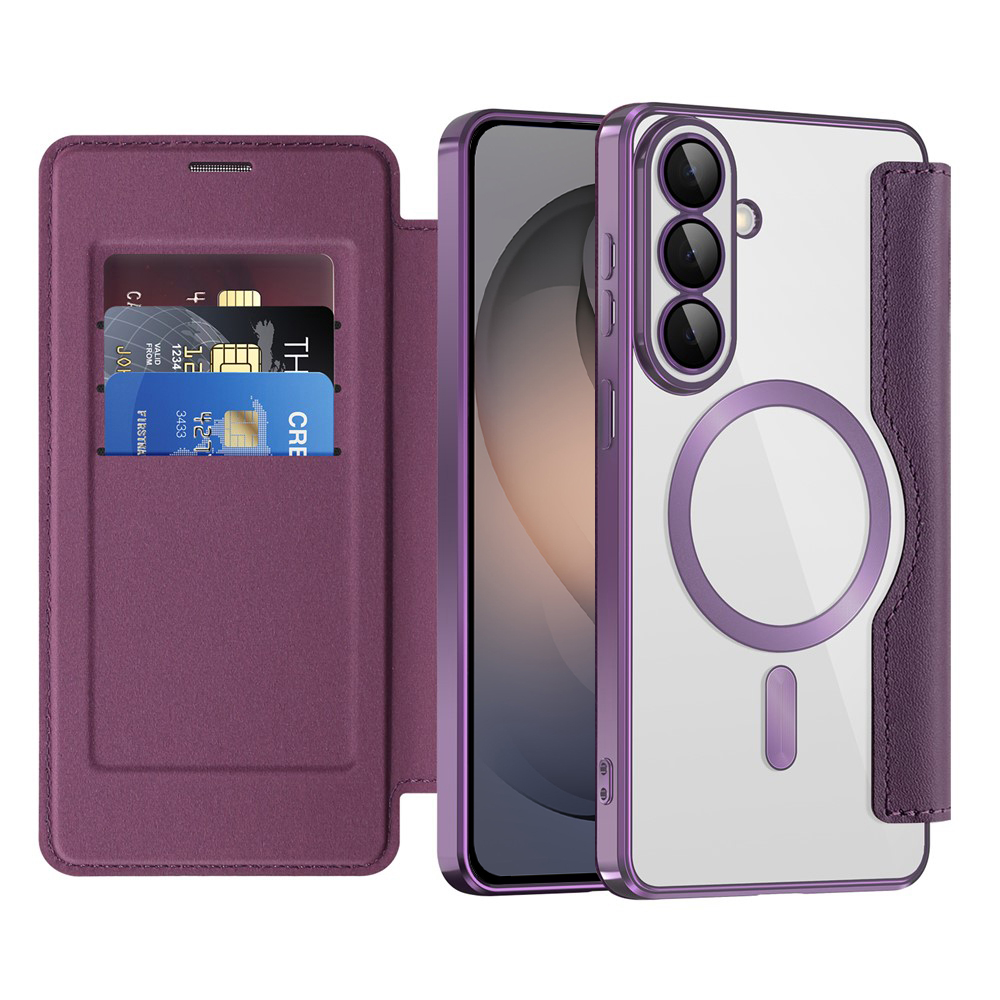 Калъф за Samsung Galaxy S26 - Techsuit SmartMag Book Case - Лилав