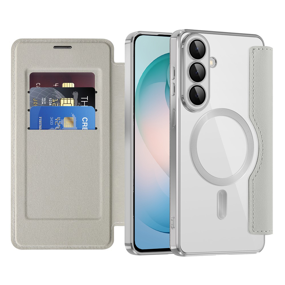 Калъф за Samsung Galaxy S26 Plus - Techsuit SmartMag Book Case - Сив