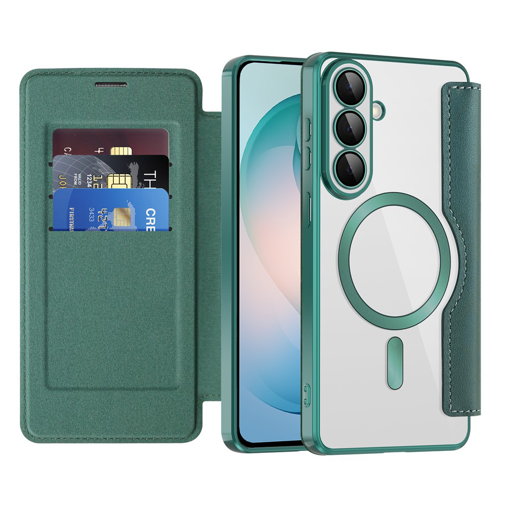 Калъф за Samsung Galaxy S26 Plus - Techsuit SmartMag Book Case - Зелен