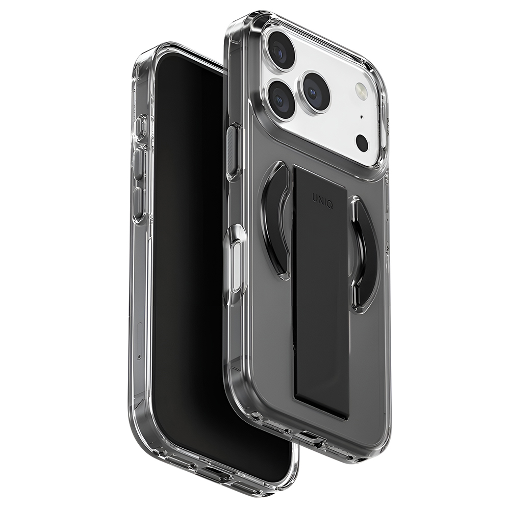 Калъф за iPhone 17 Pro Max - UNIQ Heldro Air MagClick - Черен / Сив
