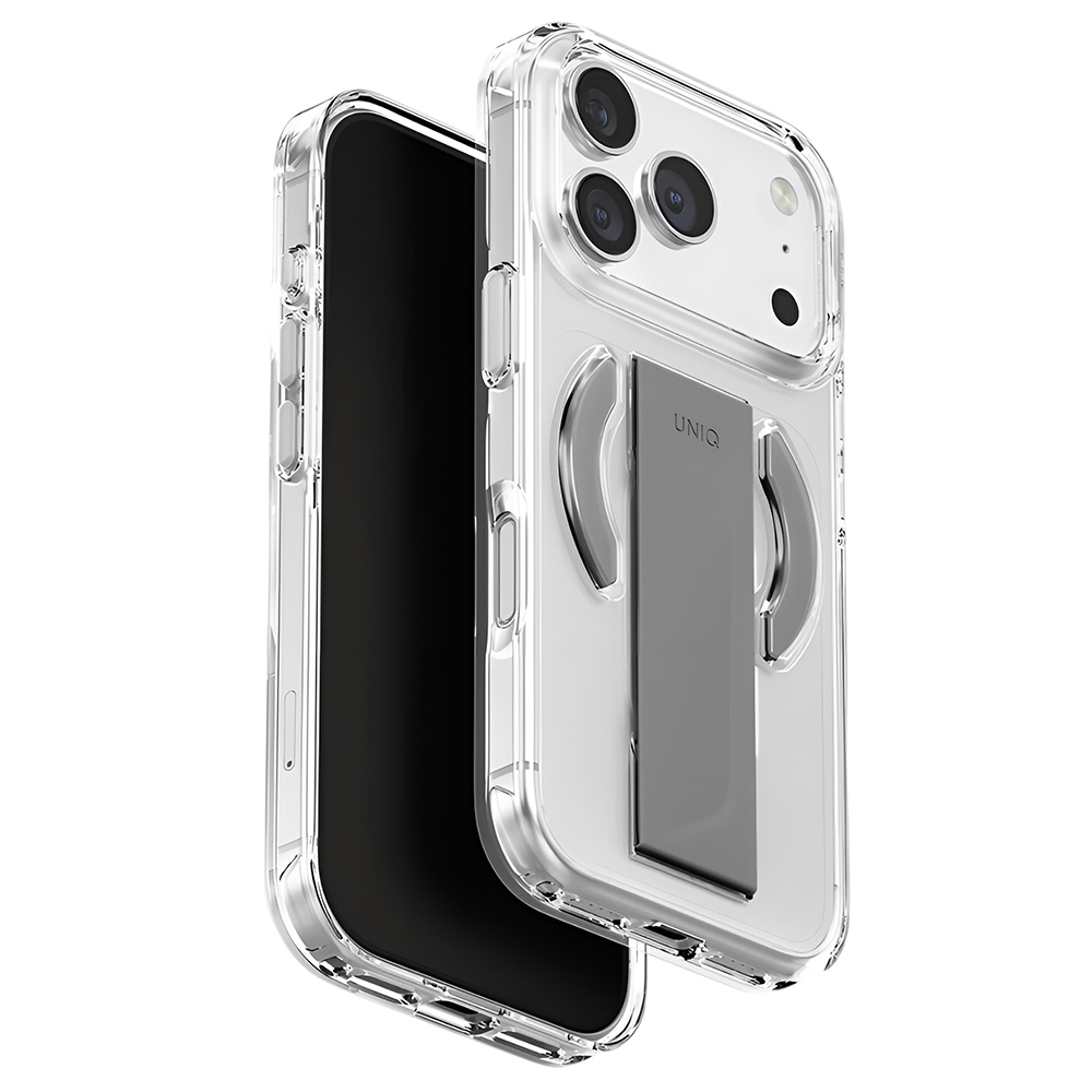 Калъф за iPhone 17 Pro Max - UNIQ Heldro Air MagClick - Прозрачен / Сив