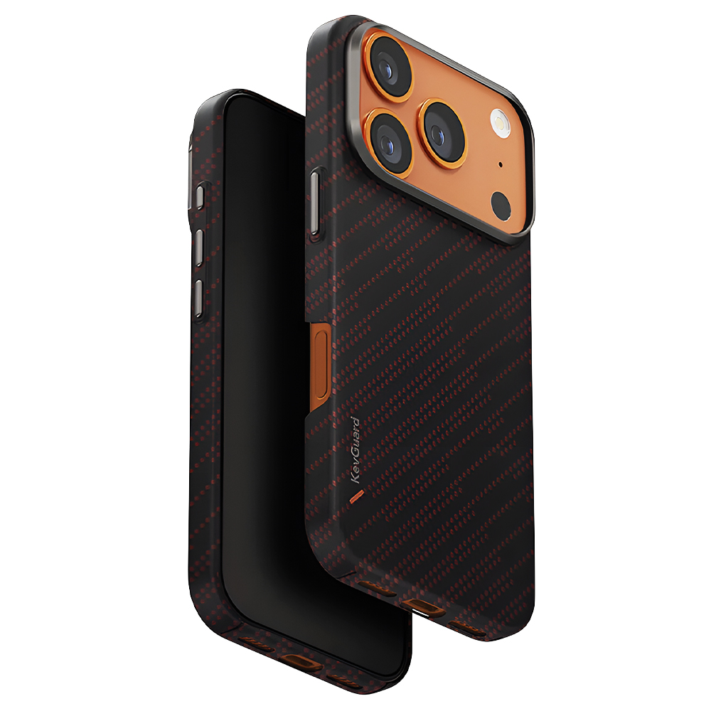 Калъф за iPhone 17 Pro - UNIQ Keva Aramid - Silent Lava
