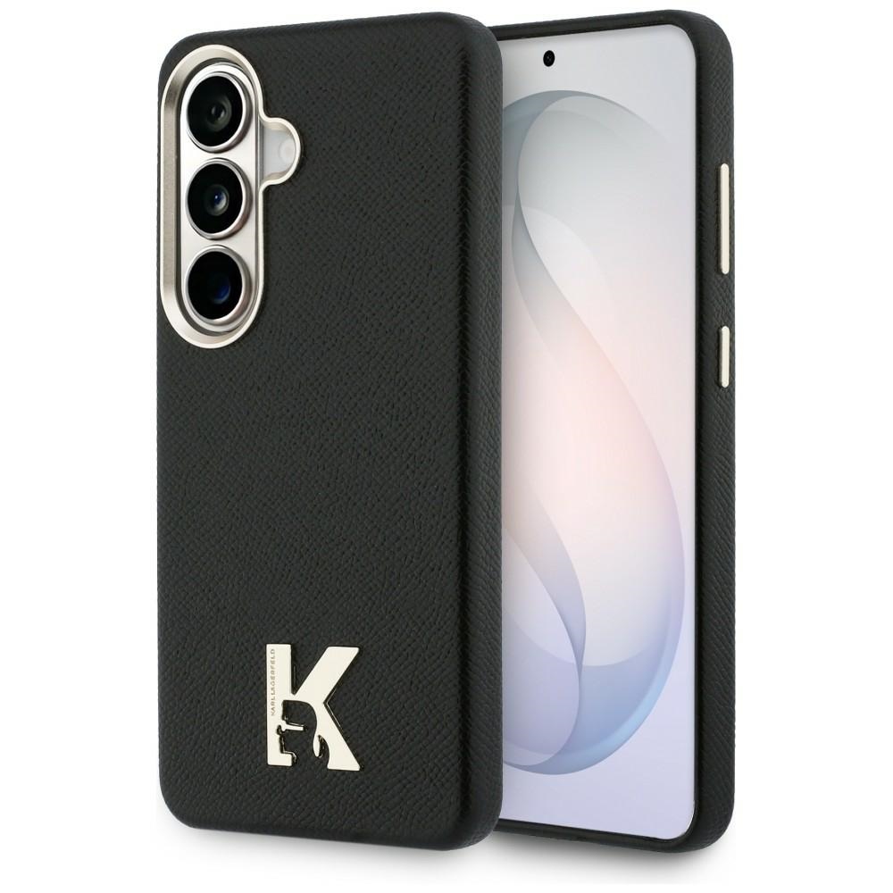 Калъф за Samsung Galaxy S26 - Karl Lagerfeld Wrapped Grained Leather with K Head Logo MagSafe (KLHMS26S5PGFKHGK) - Черен