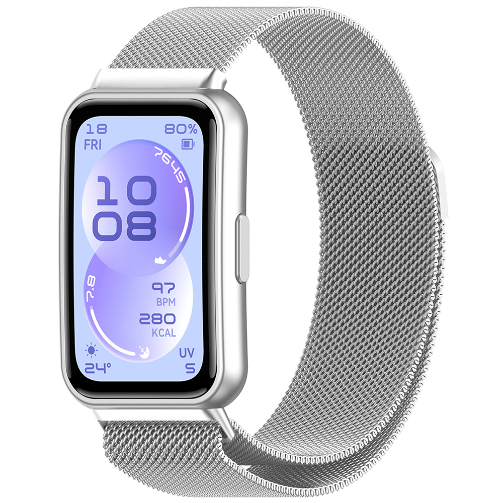 Каишка за Huawei Band 11 / Band 11 Pro - Techsuit Watchband (W009) - Сребрист