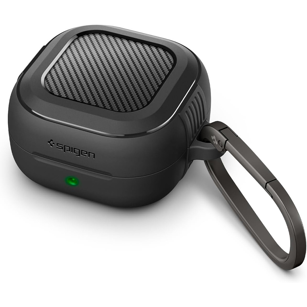Калъф за Samsung Galaxy Buds 4 / Buds 4 Pro - Spigen Rugged Armor (ACS11200) - Матово черен