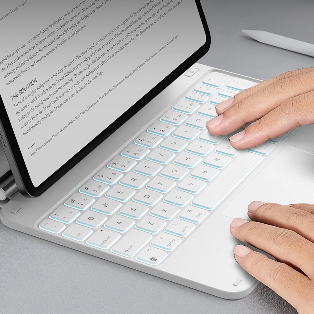 Utilizare husă ESR Rebound Magnetic Keyboard iPad 10 (2022) 10.9 / 11 (2025)