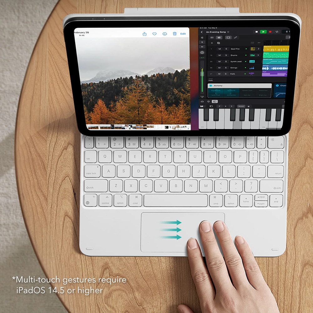 Detalii husă ESR Rebound Magnetic Keyboard iPad 10 (2022) 10.9 / 11 (2025)