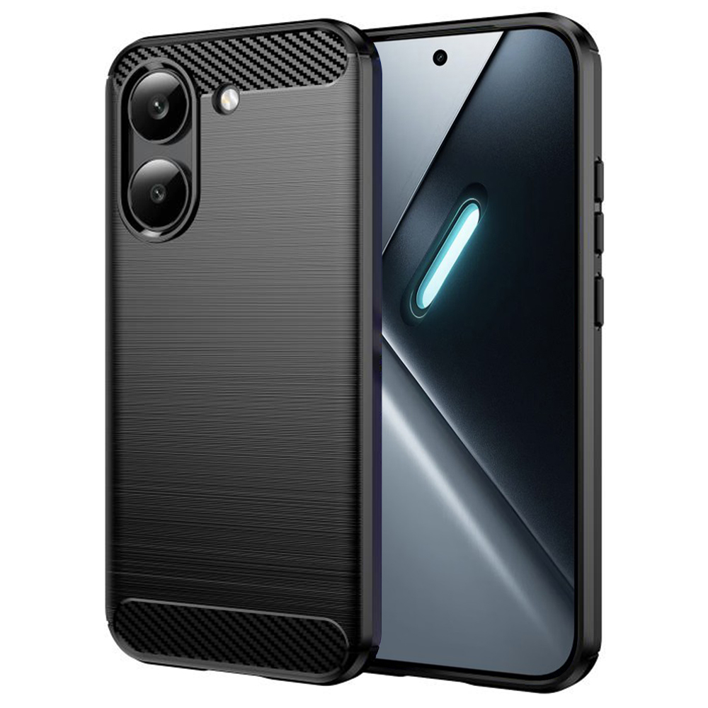 Husă Techsuit Carbon Silicone Xiaomi Poco X8 Pro Negru