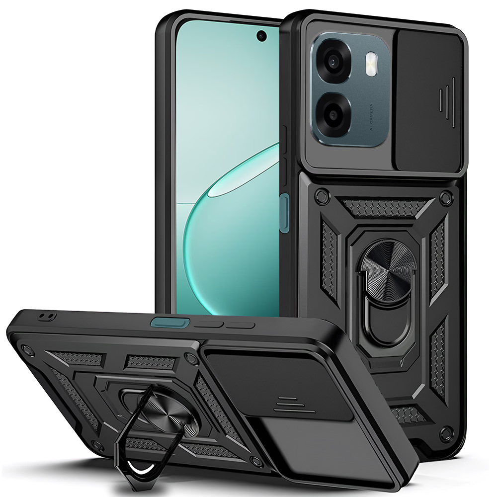 Husă Techsuit CamShield Series Oppo A6 4G Negru | albastru