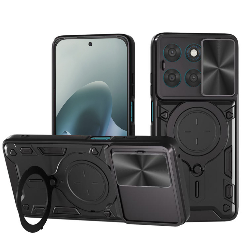 Husă Techsuit CamGuard Pro Motorola Moto G77 / G67 Negru | albastru