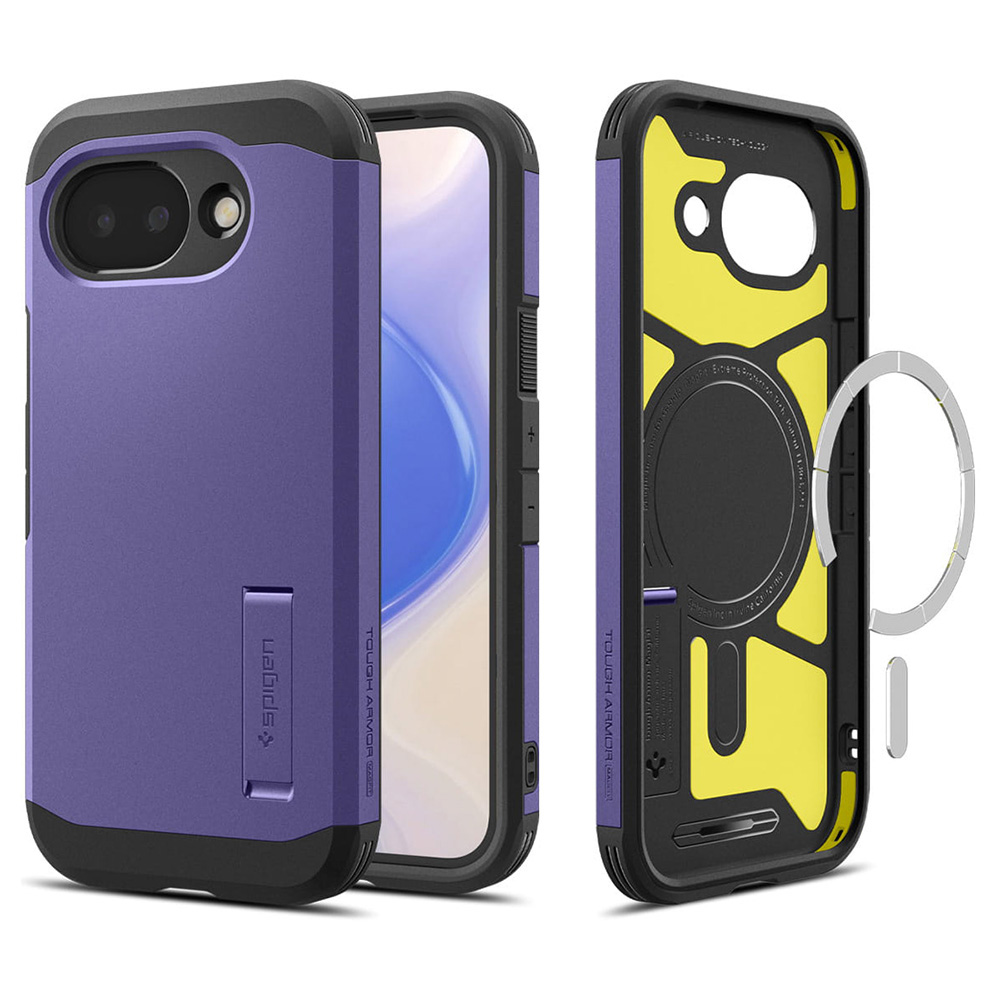 Калъф за Google Pixel 10a - Spigen Tough Armor MagSafe (ACS11281) - пепелно лилав