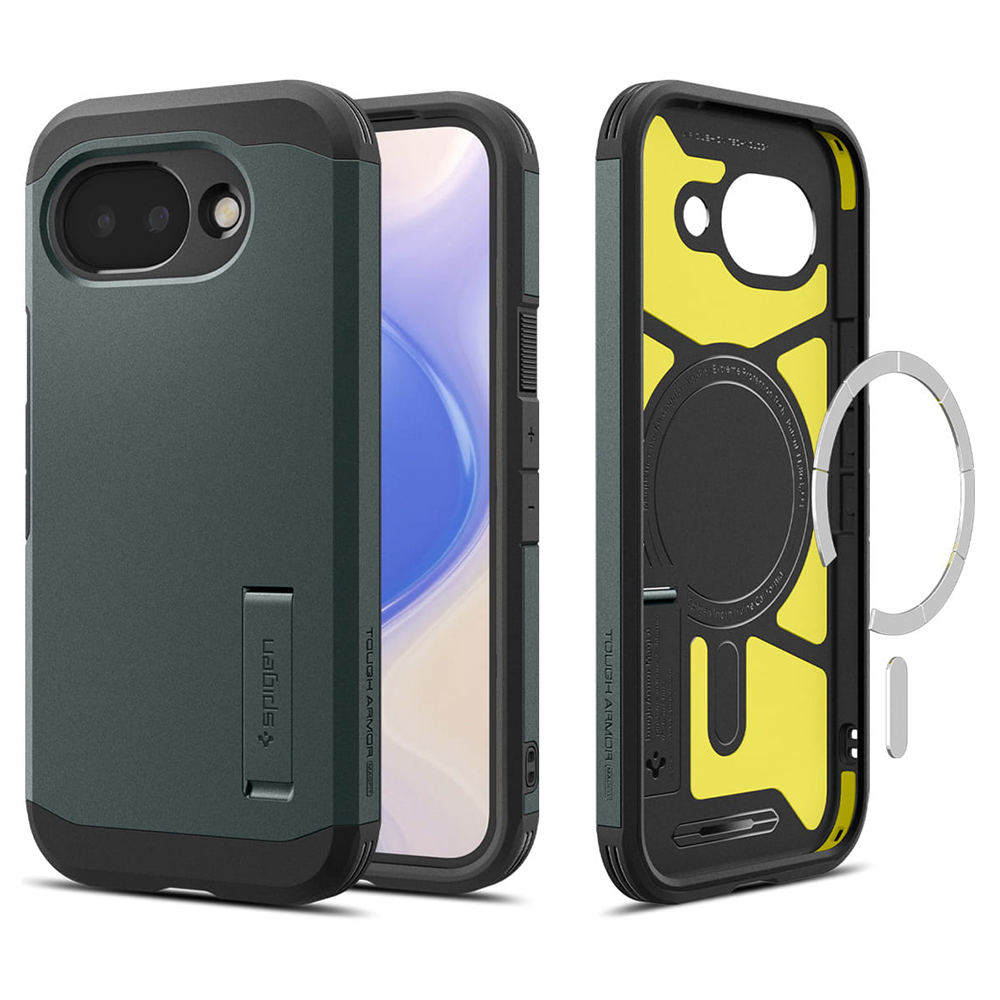 Калъф за Google Pixel 10a - Spigen Tough Armor MagSafe (ACS11282) - Abyss Зелен