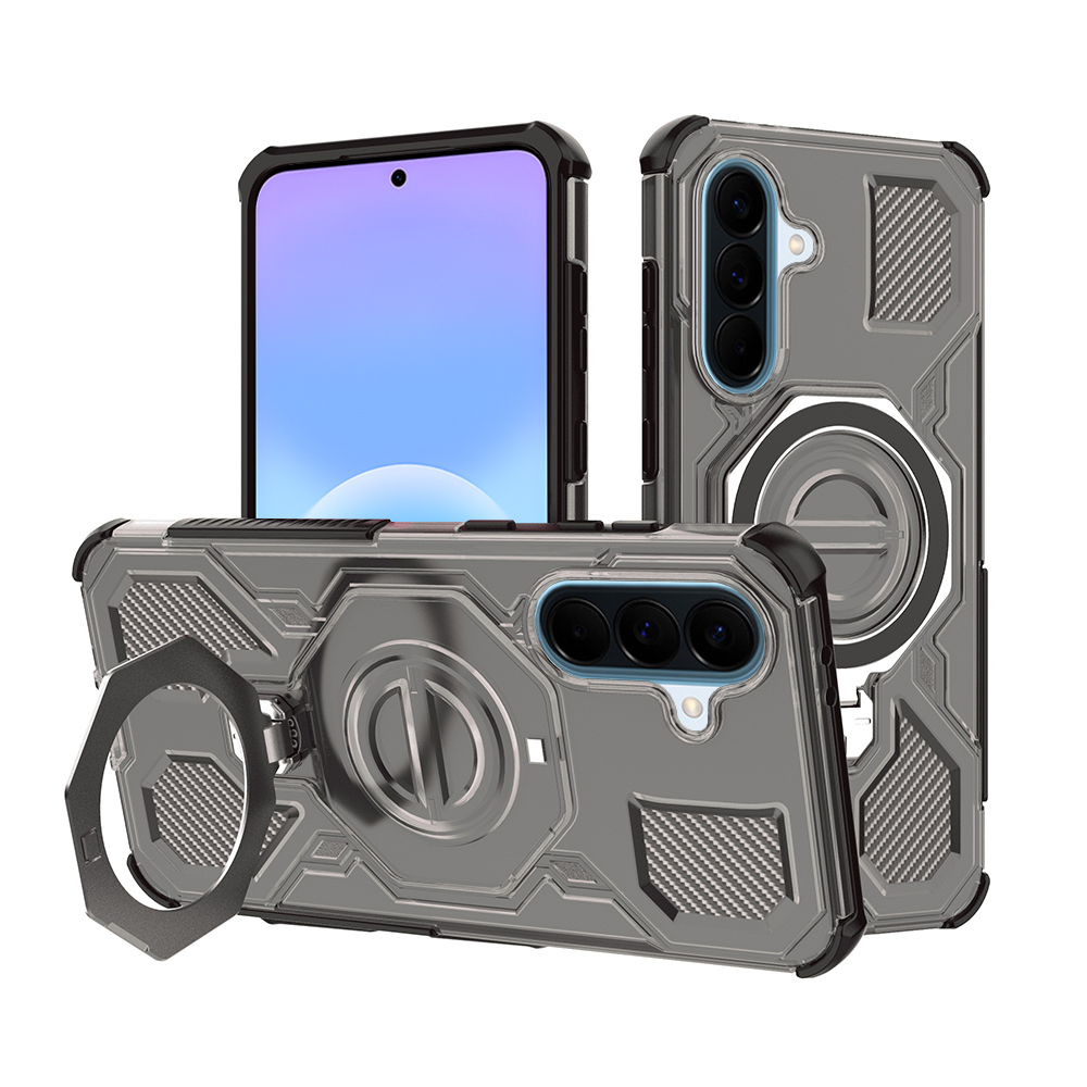 Калъф за Samsung Galaxy A57 5G - Techsuit Carbon Shield PRO - Smoke Черен