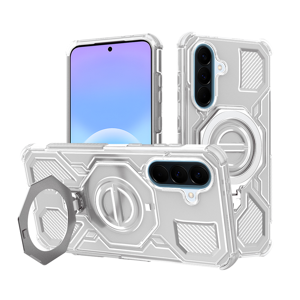 Калъф за Samsung Galaxy A57 5G - Techsuit Carbon Shield PRO - Бял Прозрачен