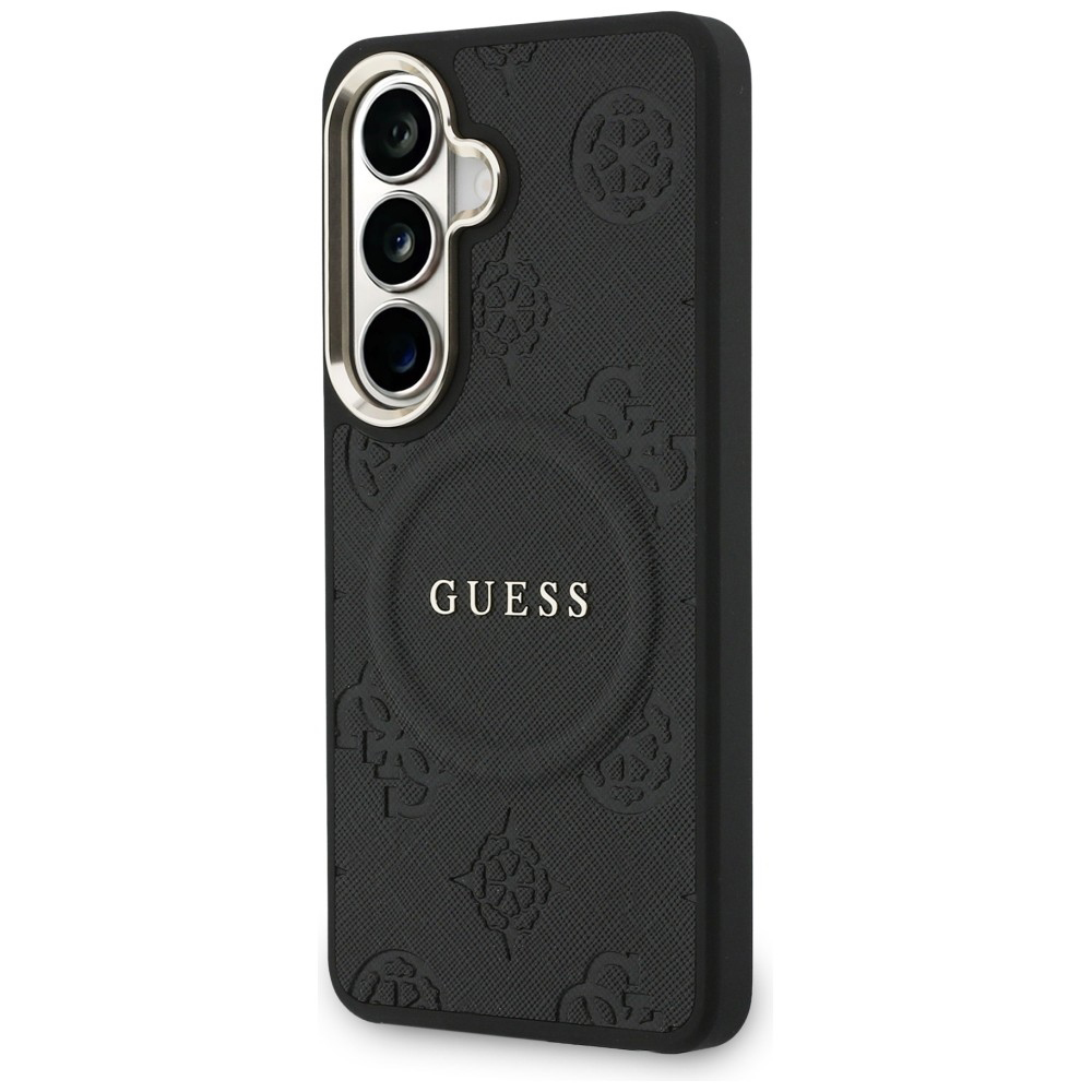 Utilizare husă Guess Saffiano Peony Embossed Ring MagSafe (GUHMS26MPSAMSECK) Samsung Galaxy S26 Plus
