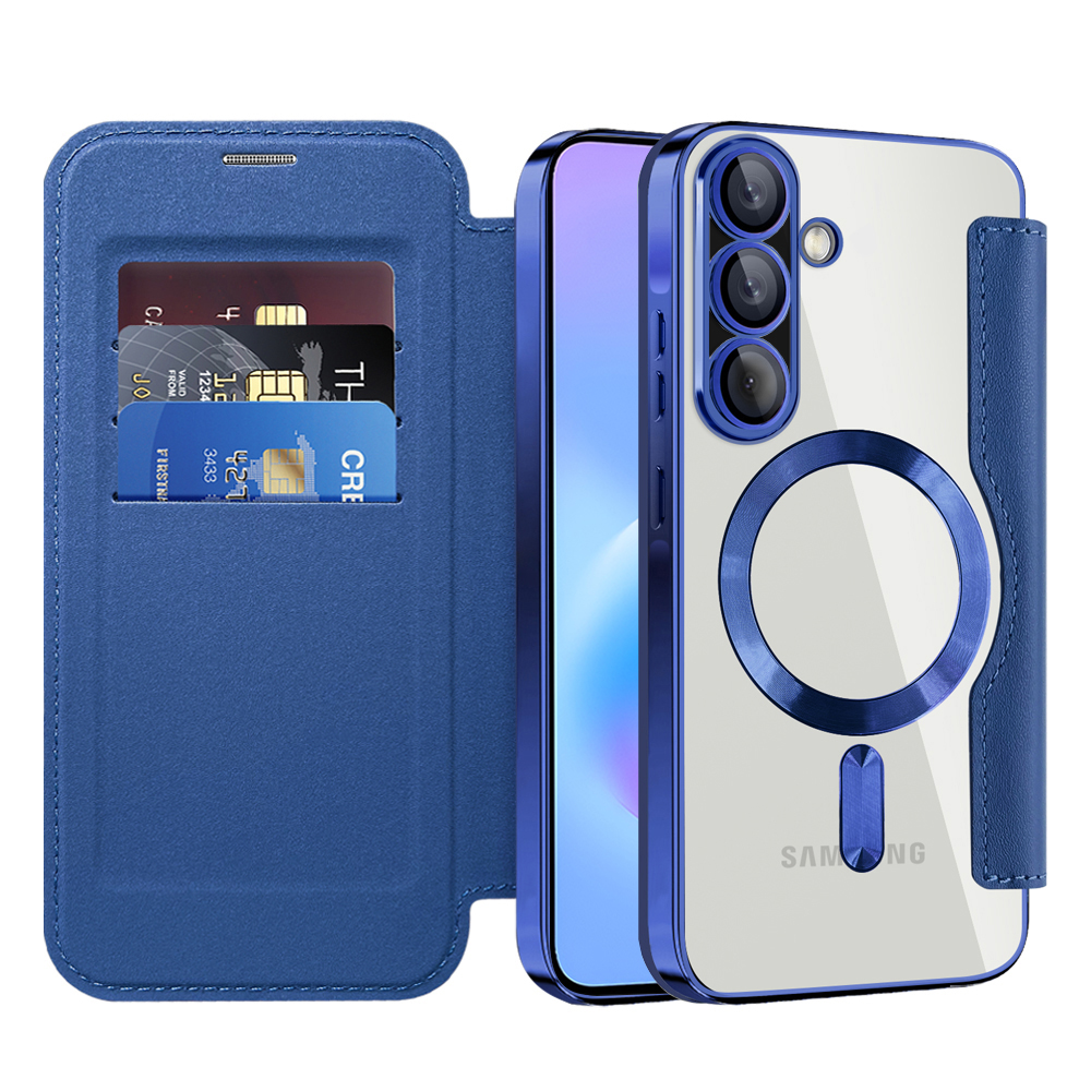 Калъф за Samsung Galaxy A57 5G - Techsuit SmartMag Book Case - Син