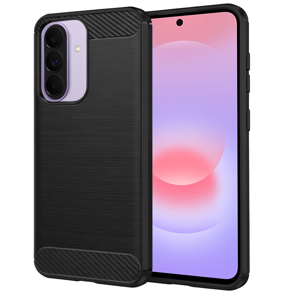 Калъф за Samsung Galaxy A37 5G / A36 5G / A56 5G - Techsuit Carbon Silicone - Черен
