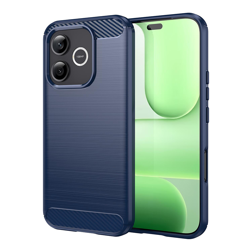 Калъф за Honor 600 Lite - Techsuit Carbon Silicone - Син