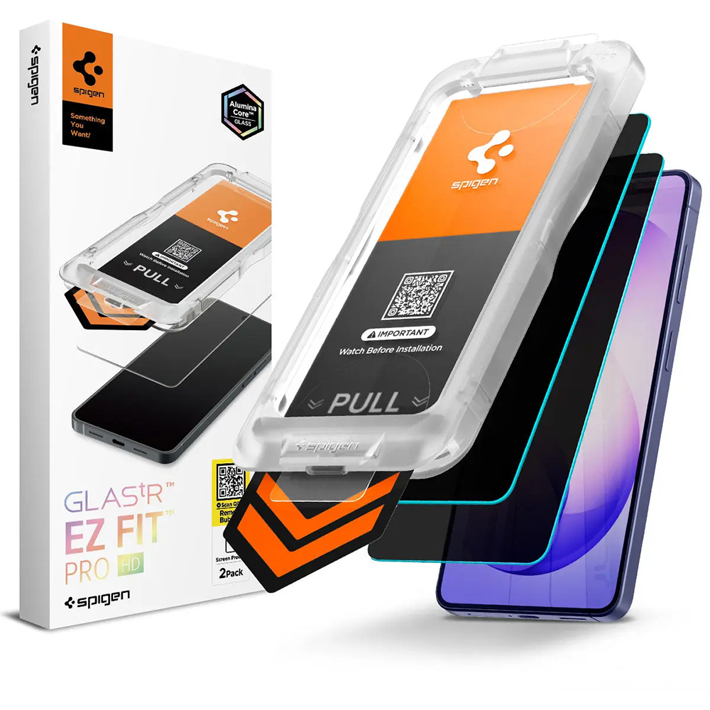 Капак за Samsung Galaxy S26 (комплект 2) - Spigen Glas.tR EZ FIT Pro HD (AGL11096) - Поверителност