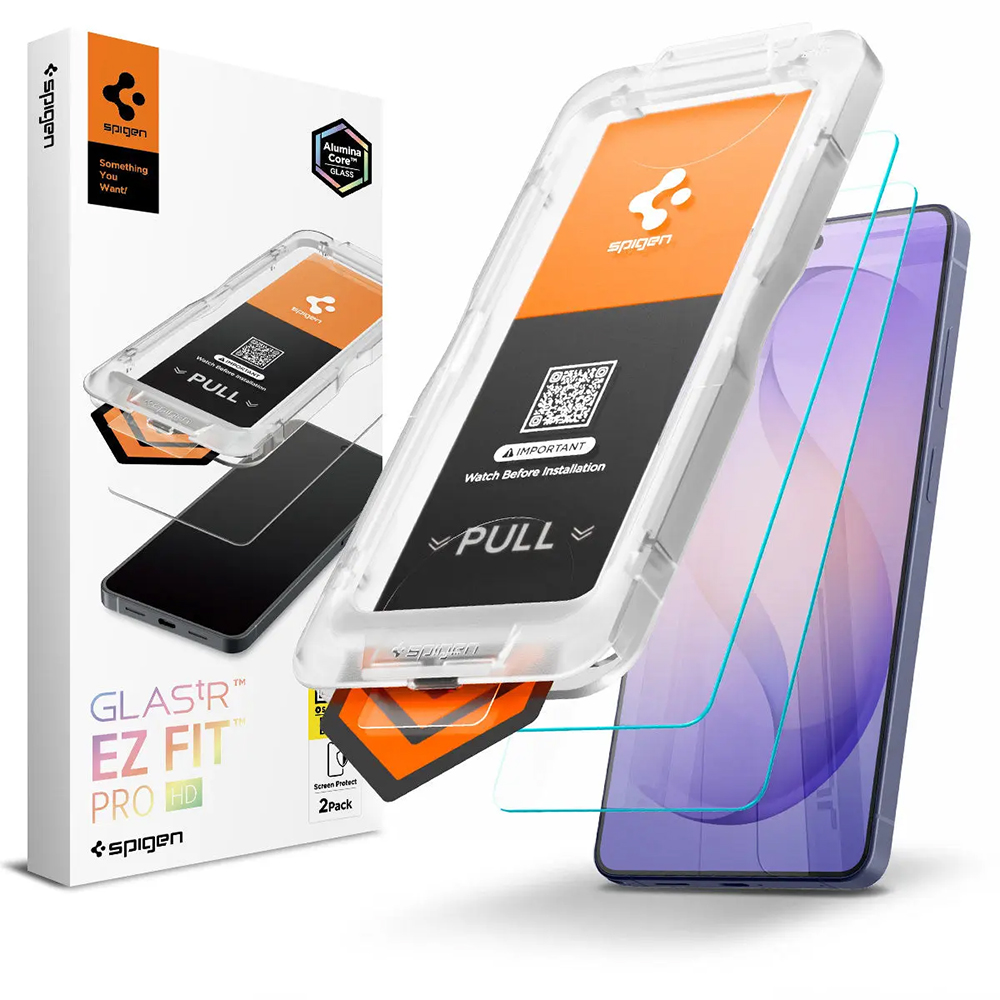 Калъф за Samsung Galaxy S26 Ultra (комплект от 2) - Spigen Glas.tR EZ FIT Pro HD (AGL11072) - Прозрачен