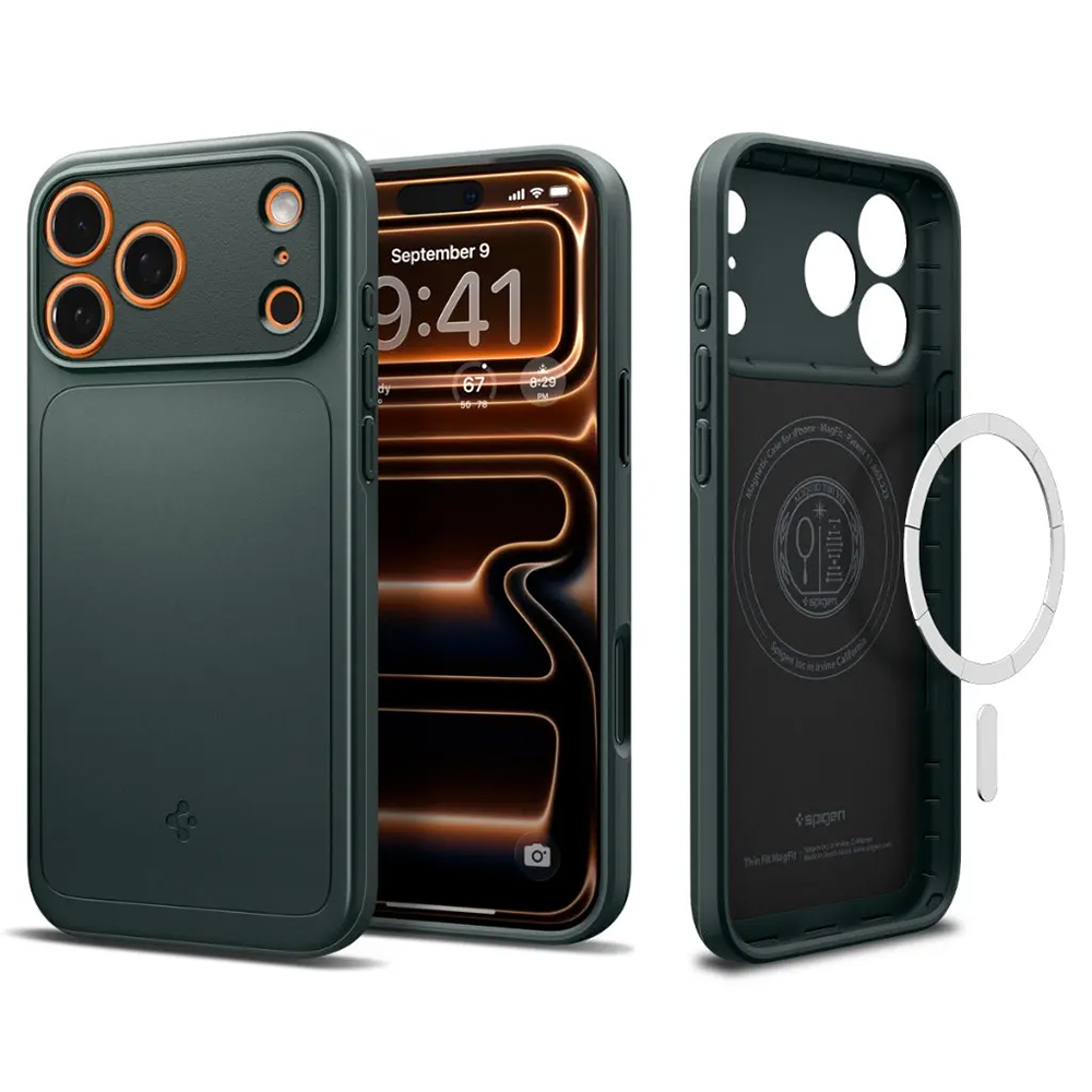 Калъф за iPhone 17 Pro Max - Spigen Thin Fit MagSafe (ACS10275) - Abyss Зелен