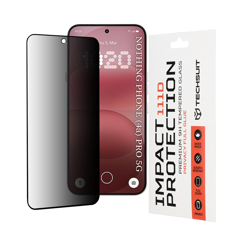Nothing Phone (4a) Pro - Techsuit 111D Privacy Full Glue - Черен