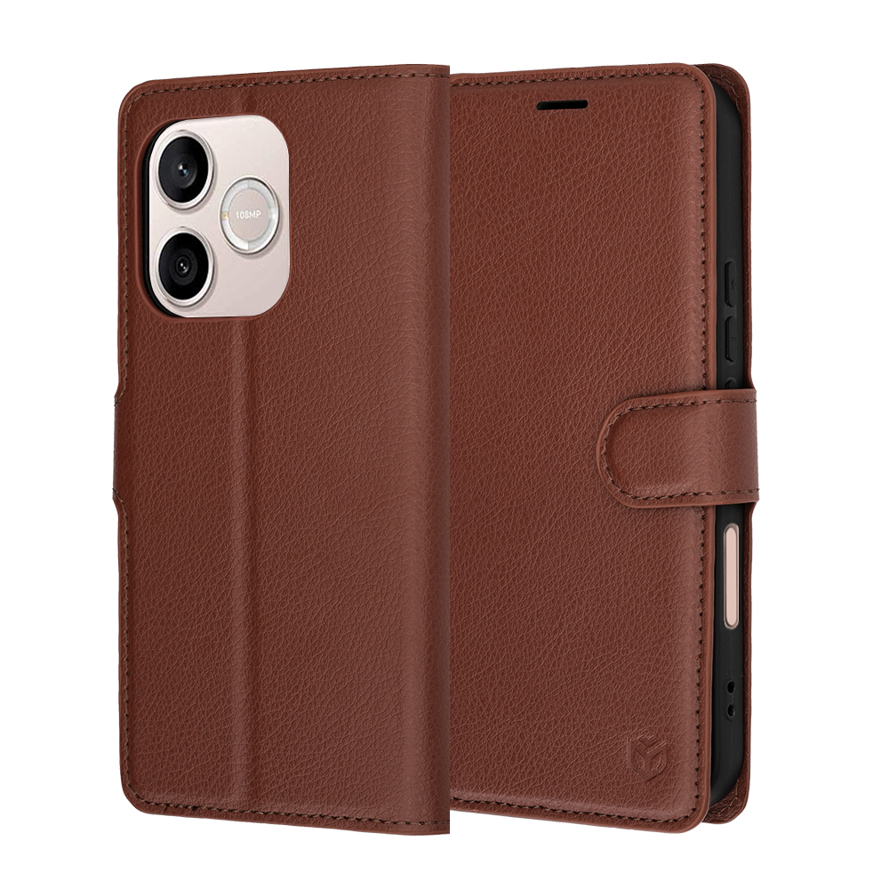 Калъф за Honor 600 Lite - Techsuit Leather Folio - Кафяв