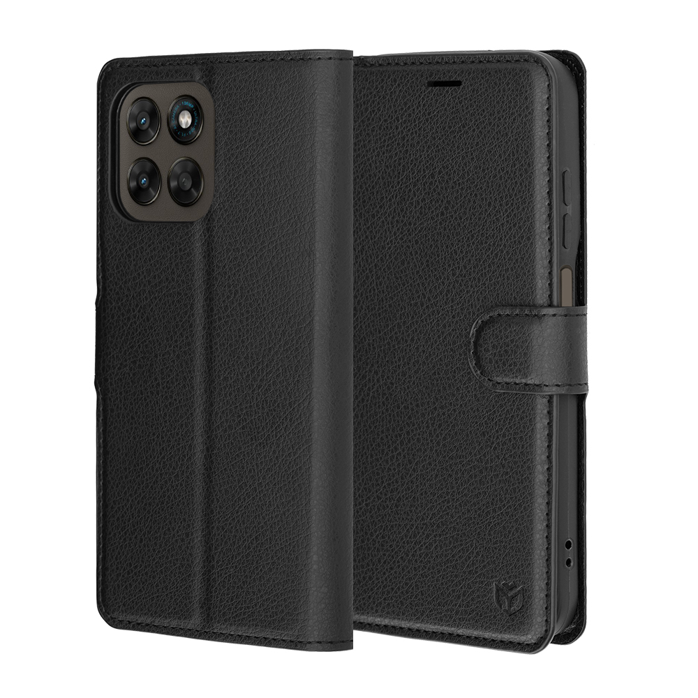 Калъф за Motorola Moto G77 / G67 - Techsuit Leather Folio - Черен