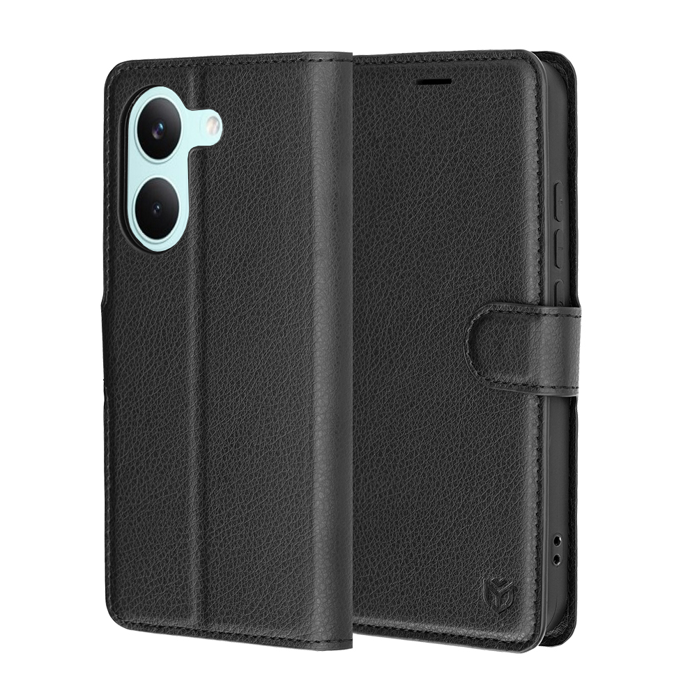 Калъф за Xiaomi Poco X8 Pro - Techsuit Leather Folio - Черен