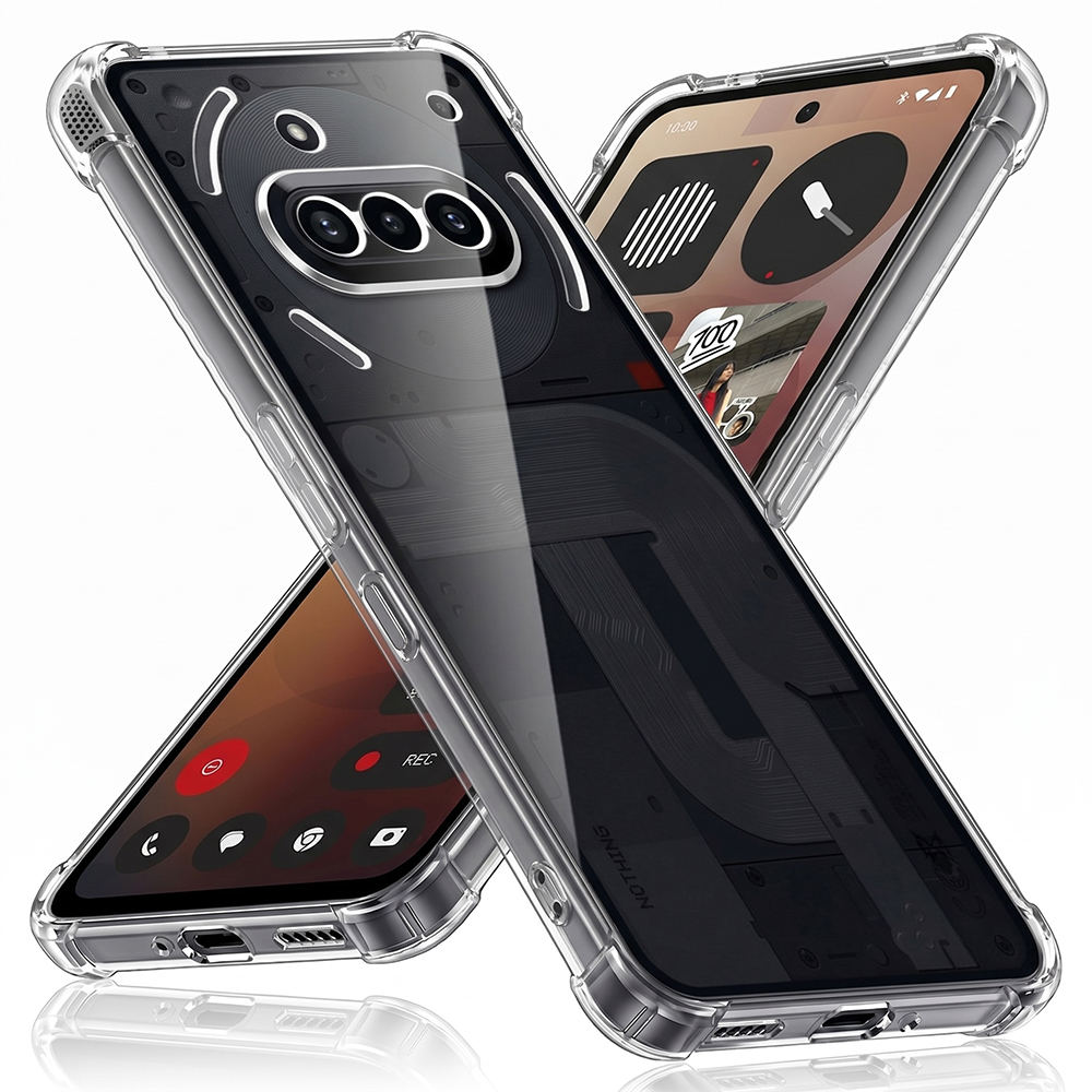 Husă Techsuit Shockproof Clear Silicone Nothing Phone (3a) Transparenta | fumuriu