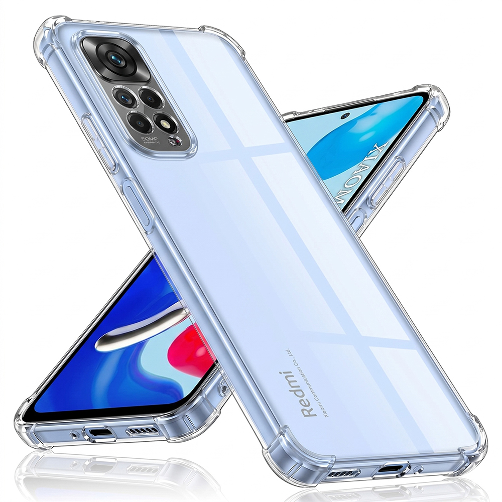 Husă Techsuit Shockproof Clear Silicone Xiaomi Redmi Note 11 / Note 11S Transparenta | fumuriu