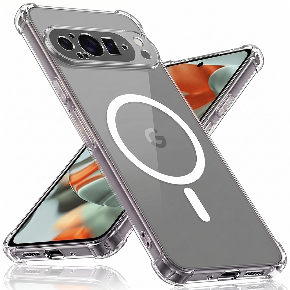 Husă Techsuit Shockproof Clear Silicone MagSafe Google Pixel 9 Pro XL Transparenta | fumuriu