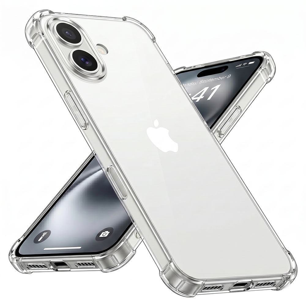 Husă Techsuit Shockproof Clear Silicone [Big Lens Hole] iPhone 16 Plus Transparenta