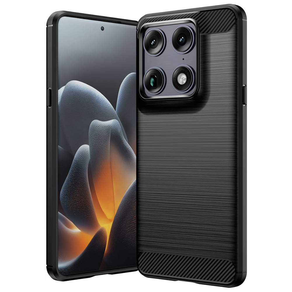 Husă Techsuit Carbon Silicone Motorola Signature Negru