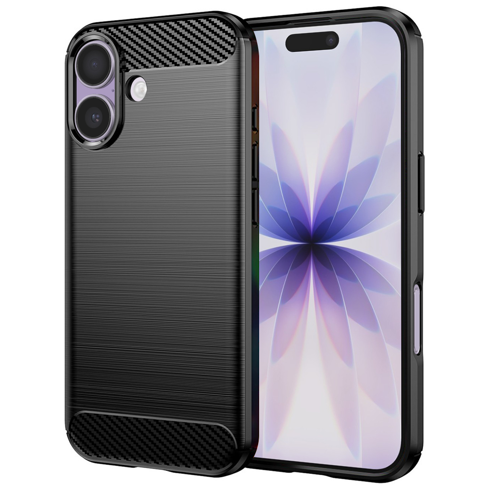 Калъф за iPhone 17 - Techsuit Carbon Silicone - Черен