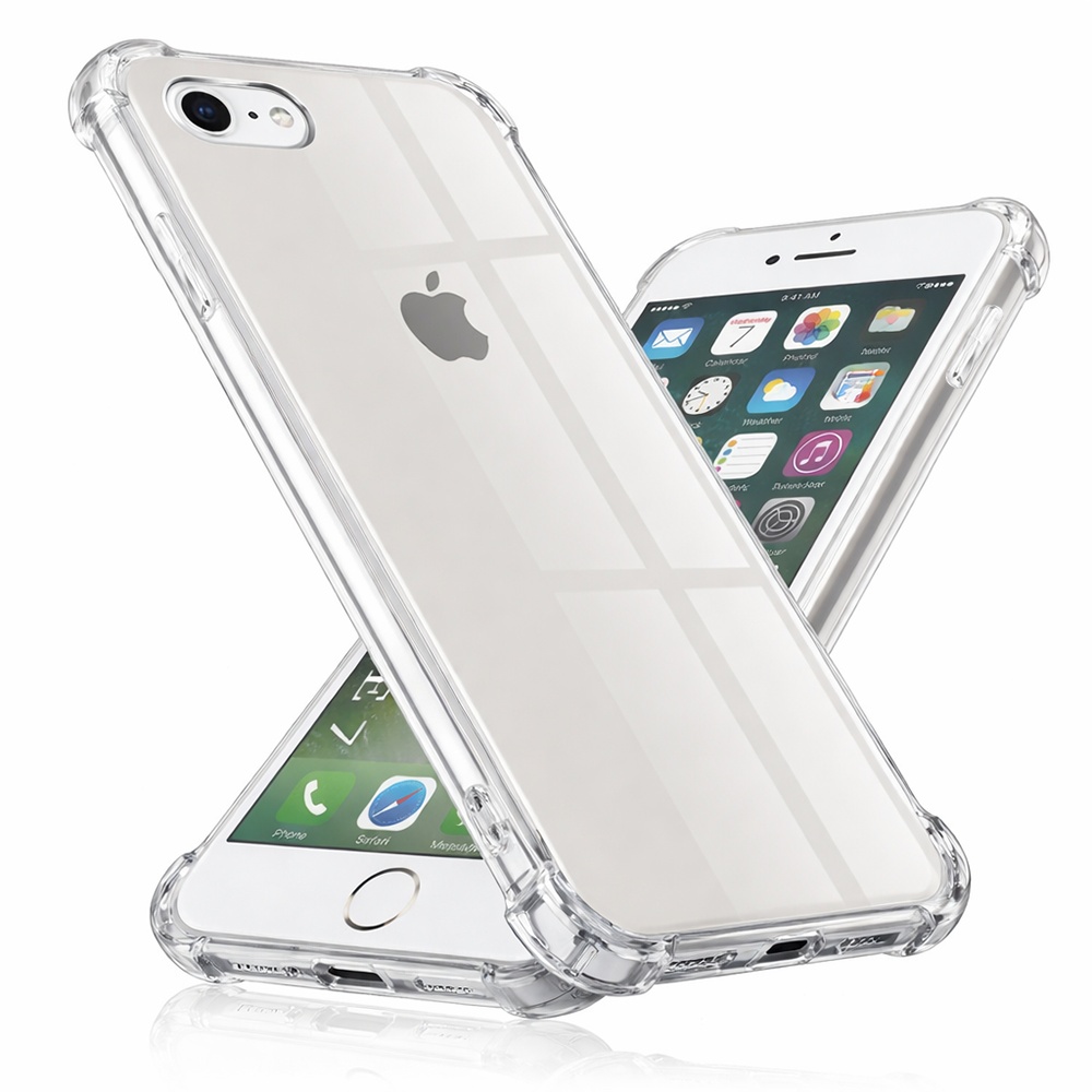 Калъф за iPhone 7 / iPhone 8 / iPhone SE 2, SE 2020 / iPhone SE 3, SE 2022 - Techsuit Shockproof Прозрачен Прозрачен Silicone - Прозрачен