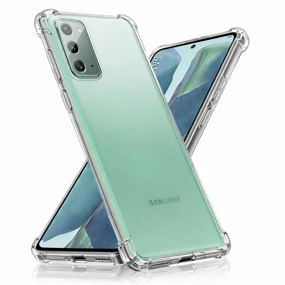 Husă Techsuit Shockproof Clear Silicone Samsung Galaxy Note 20 4G / Note 20 5G Transparenta | fumuriu