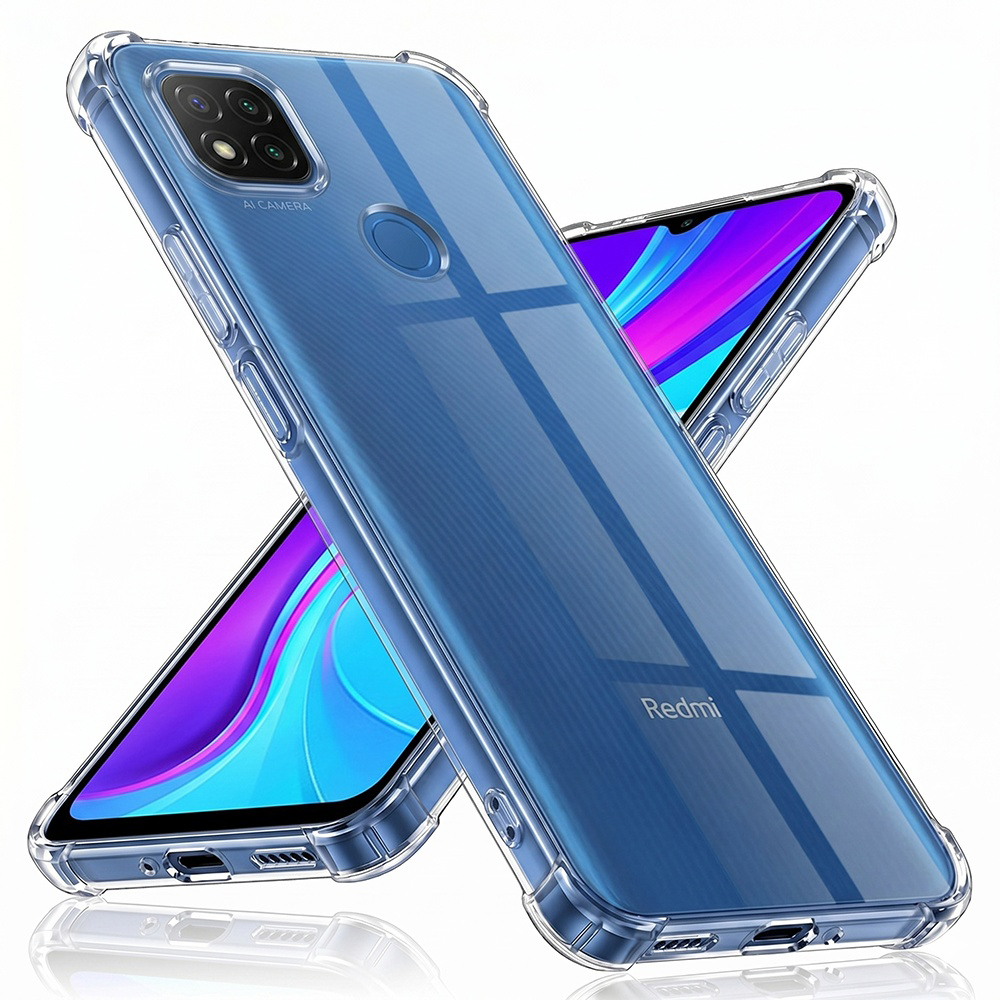 Husă Techsuit Shockproof Clear Silicone Xiaomi Redmi 9C / Redmi 9C NFC Transparenta | fumuriu