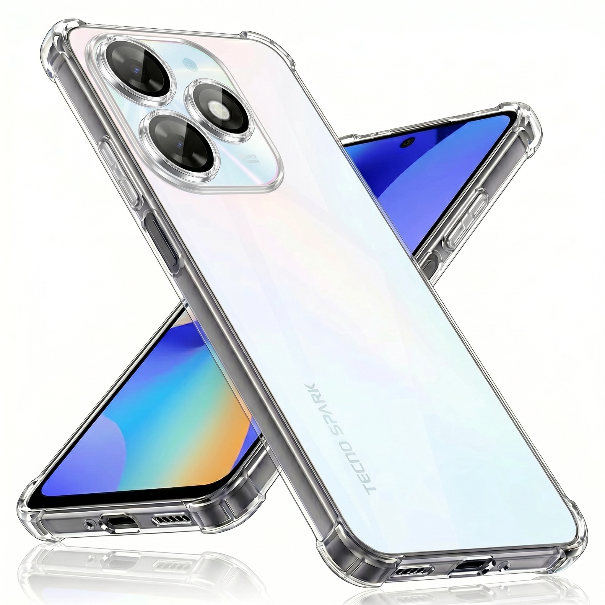 Калъф за Tecno Spark 20 - Techsuit Shockproof Прозрачен Прозрачен Silicone - Прозрачен