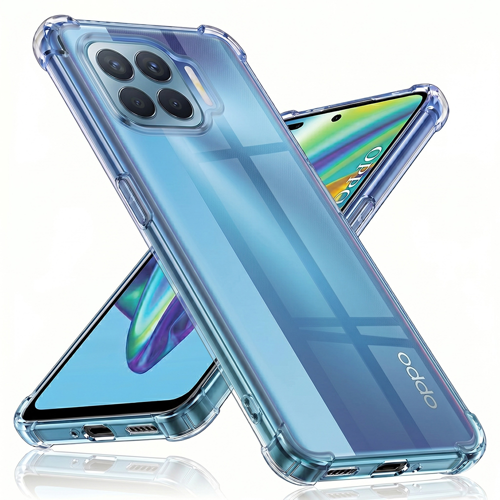 Husă Techsuit Shockproof Clear Silicone Oppo Reno4 Lite Transparenta | fumuriu