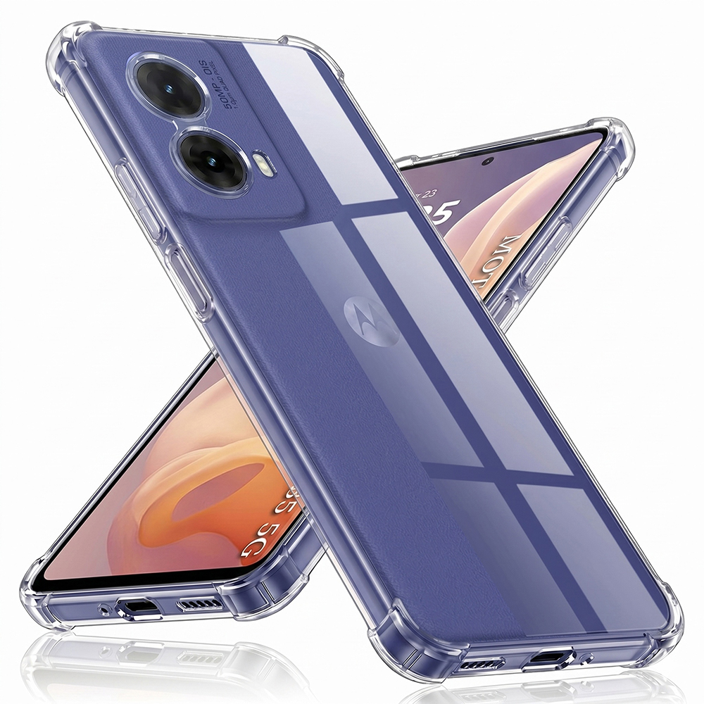 Husă Techsuit Shockproof Clear Silicone Motorola Moto G85 Transparenta | fumuriu