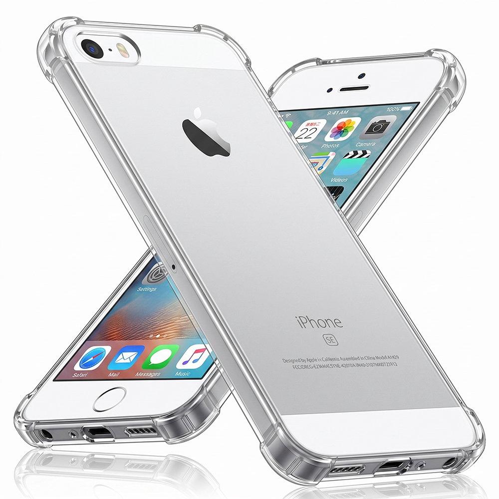 Калъф за iPhone 5/ iPhone 5s/ iPhone SE - Techsuit Shockproof Прозрачен Прозрачен Silicone - Прозрачен