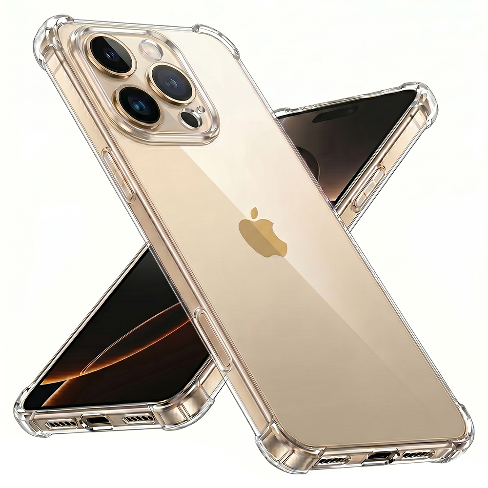 Husă Techsuit Shockproof Clear Silicone iPhone 16 Pro Transparenta | fumuriu