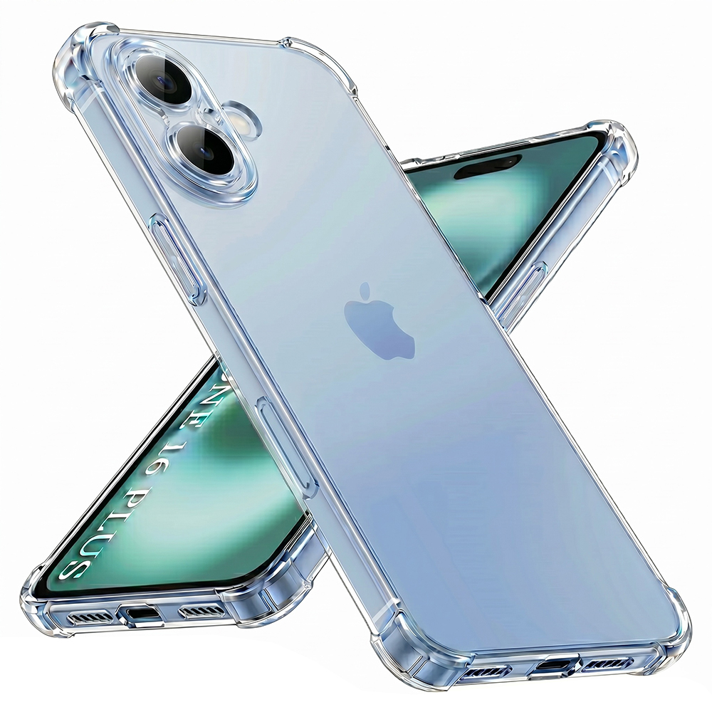 Husă Techsuit Shockproof Clear Silicone iPhone 16 Transparenta | fumuriu