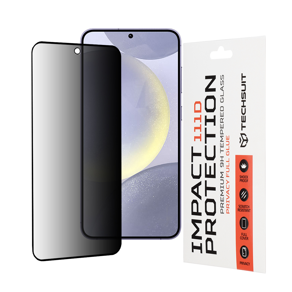 Калъф за Samsung Galaxy S24 Plus / S25 Plus - Techsuit 111D Privacy Full Glue - Черен